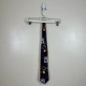 Vintage 1992 New York Yankees MLB Ralph Marlin RM Sport Mens Neck Tie Silk